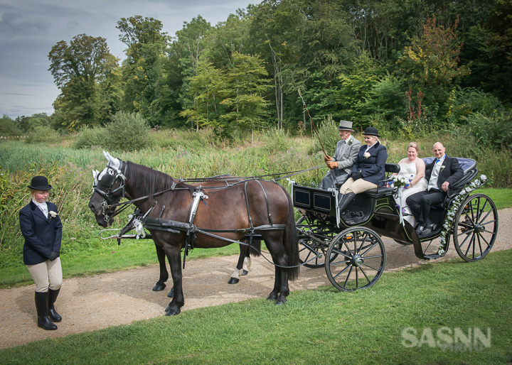 Bride and Groom in the carriage